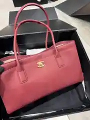 Chanel Shopping Small Bordo Kadın Deri Çanta 2