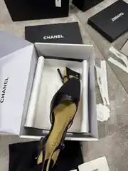 Chanel Slingbacks Siyah Kadın Topuklu 4