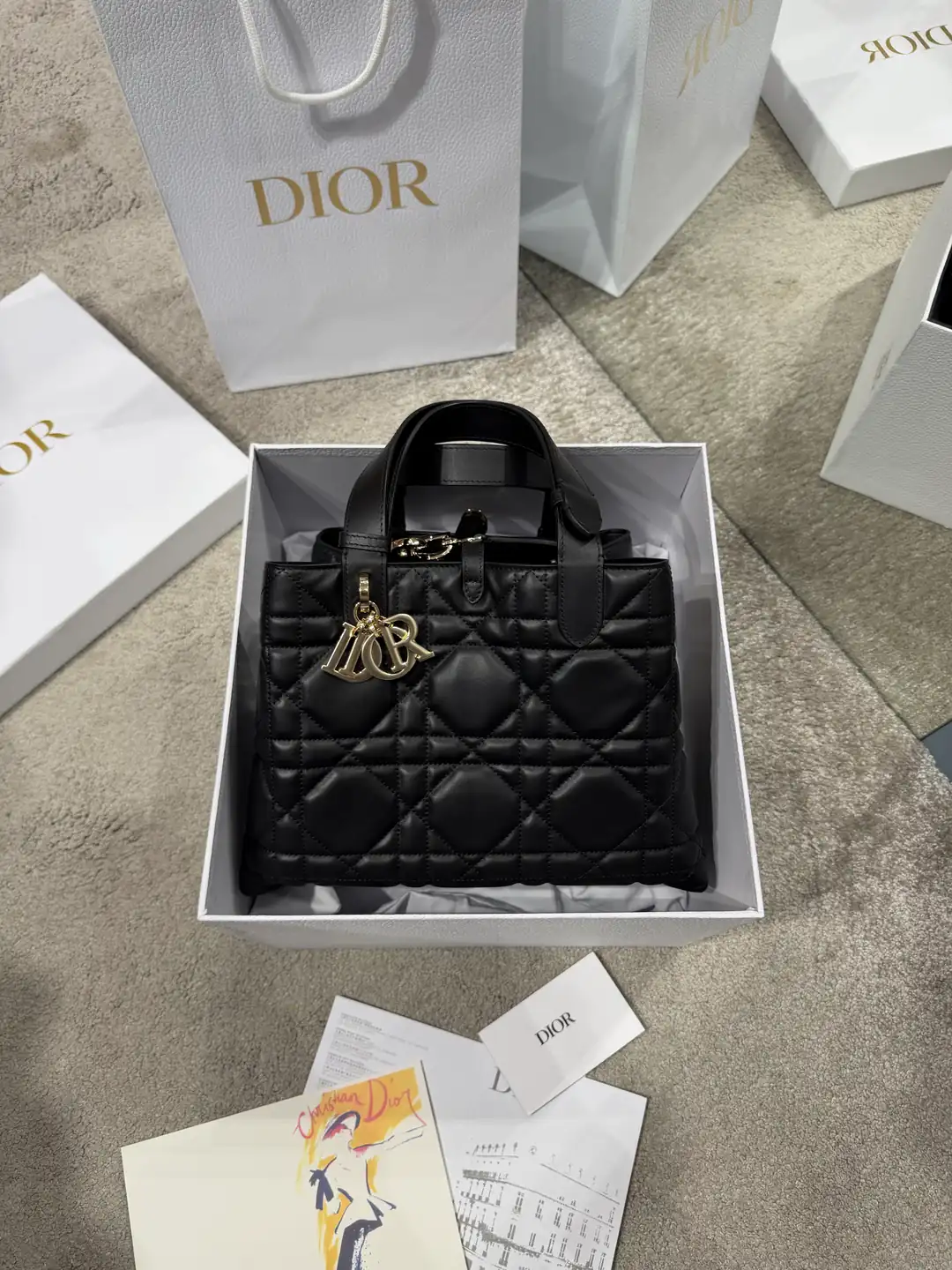 Dior Siyah Medium Toujours Vertical