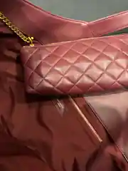 YSL Icare Maxi Shopping Bordo Kadın Deri Çanta  4