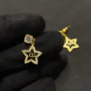 Dior İnci Detaylı Star Gold Küpe 1