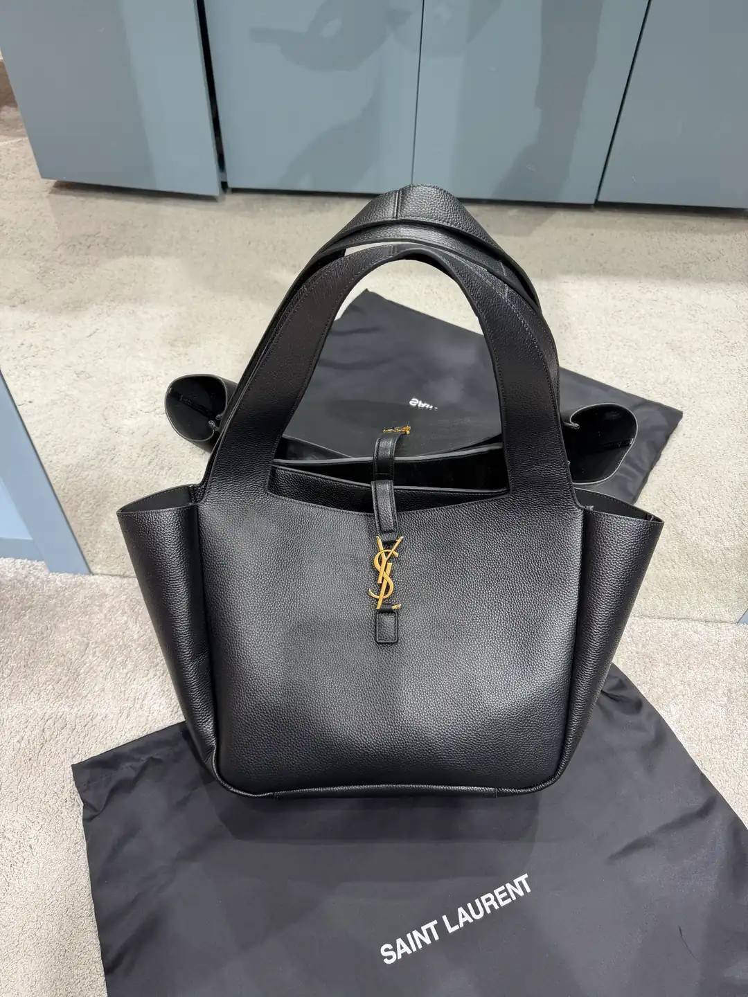 YSL Le 5 à 7 Bea Tote Siyah Kadın Deri Çanta 