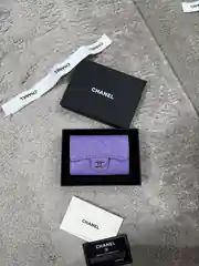 Chanel Mor Kadın Deri Cüzdan 1