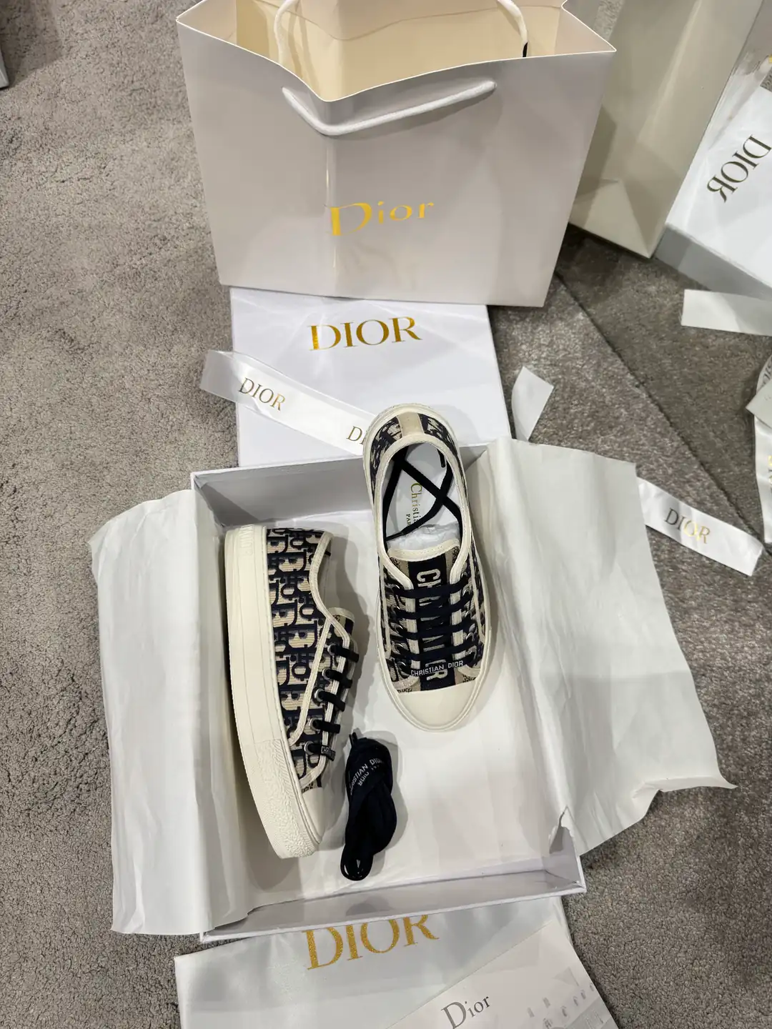 Dior Walk'n'Dior Lacivert Kadın Kanvas Sneaker