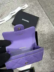 Chanel Mor Kadın Deri Cüzdan 2