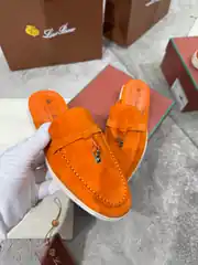 Loro Piana  Summer Charms Walk Mules Kadın Deri Terlik 3