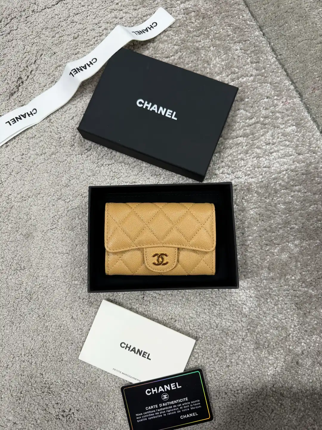 Chanel Bej Kadın Deri Cüzdan