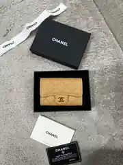 Chanel Bej Kadın Deri Cüzdan 1
