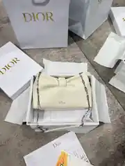 Dior Krem Small Bow Kadın Deri Çanta 1