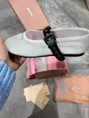 Miu Miu Kadın Beyaz Babet 2