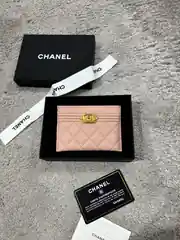 Chanel Pembe Deri Kartlık 1