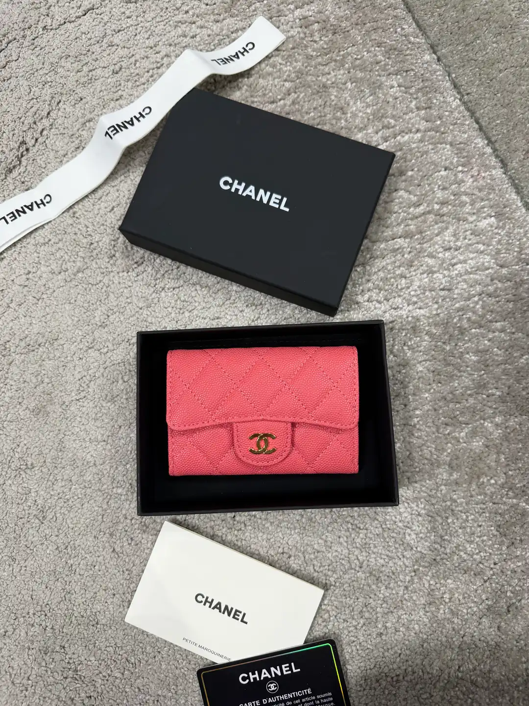 Chanel Pembe Kadın Deri Cüzdan