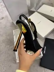 Ysl Siyah Kadın Deri Topuklu 2