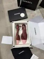 Chanel Slingbacks Bordo Kadın Deri Topuklu 1