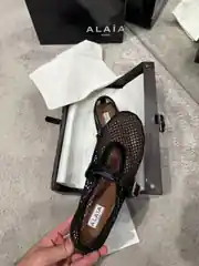Alaia Mary Jane Siyah Kadın Babet 2
