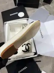 Chanel Coco Beach Beyaz Kadın Deri Babet 3