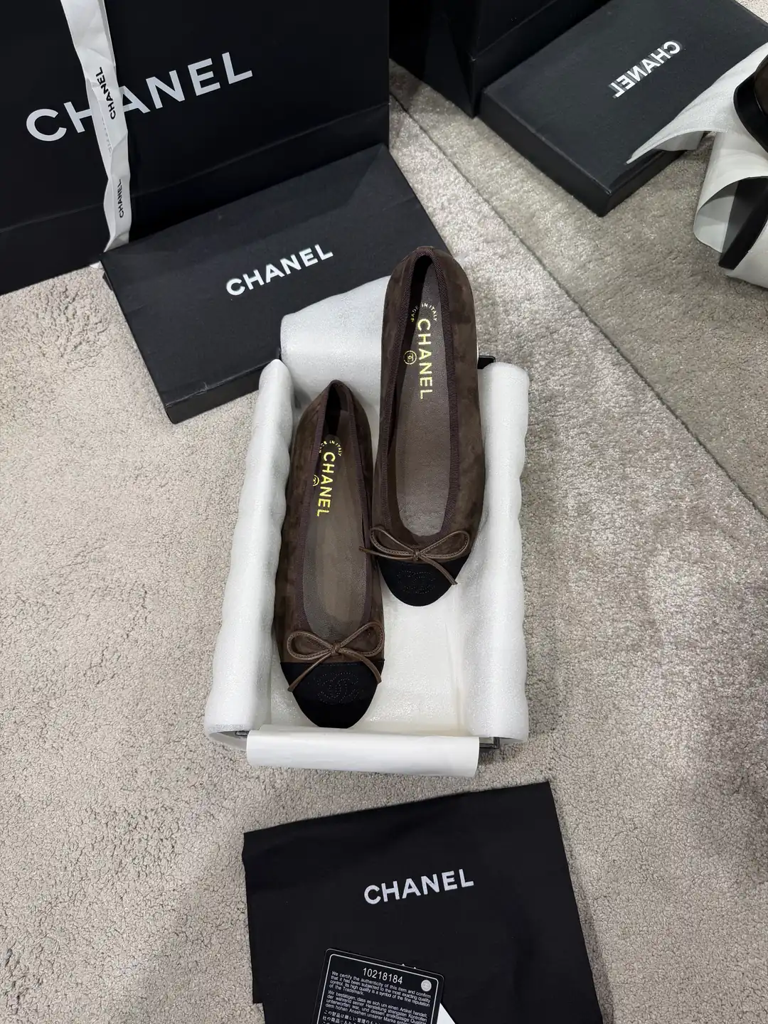 Chanel Acı Kahve Süet Kadın Babet