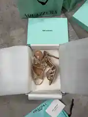 Aquazzura Gold Tequila Sandal Kadın Deri Topuklu 1