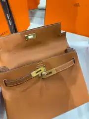 Hermes Kelly 28 Kadın Taba Deri Çanta 4