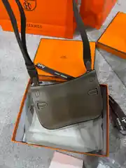 Hermes Jypsiere Mini Etoupe Kadın Deri Çanta 5