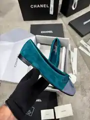 Chanel Mavi Süet Kadın Babet 2