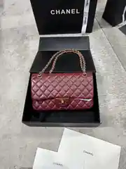 Chanel Klasik Medium Bordo Kadın Deri Çanta 1