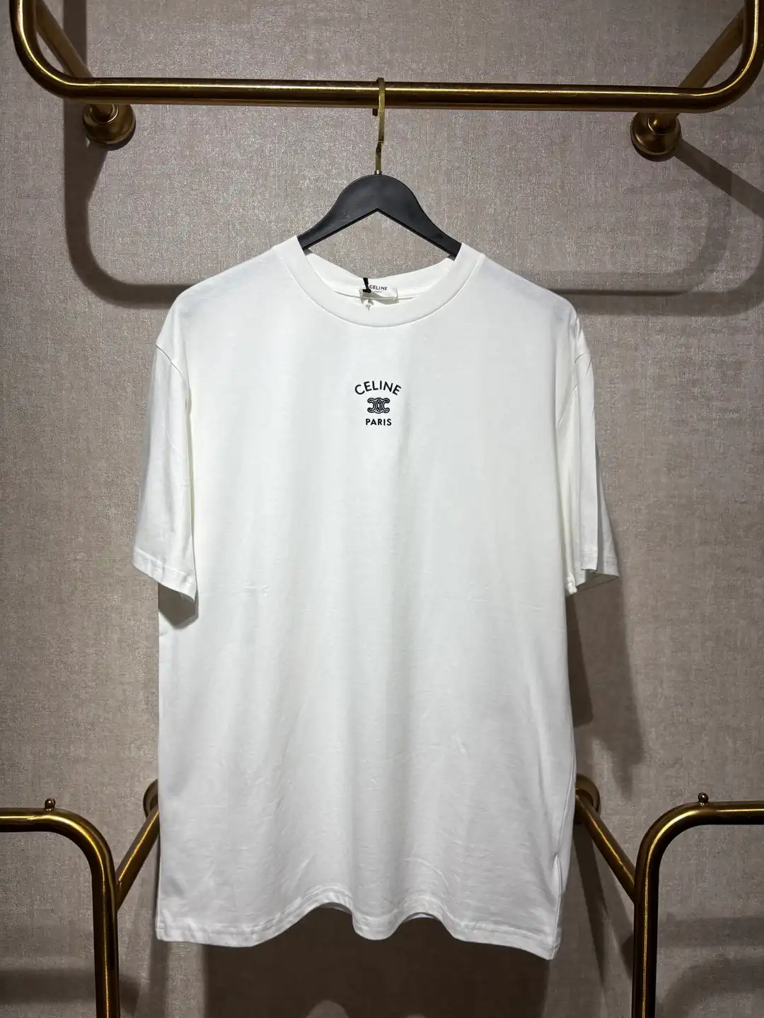 Celine Oversize Unisex Beyaz Tişört