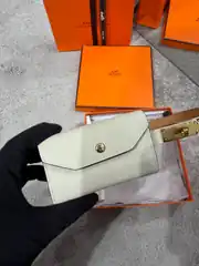 Hermes Kelly Pocket 18 Beyaz Kadın Deri Kemer 3