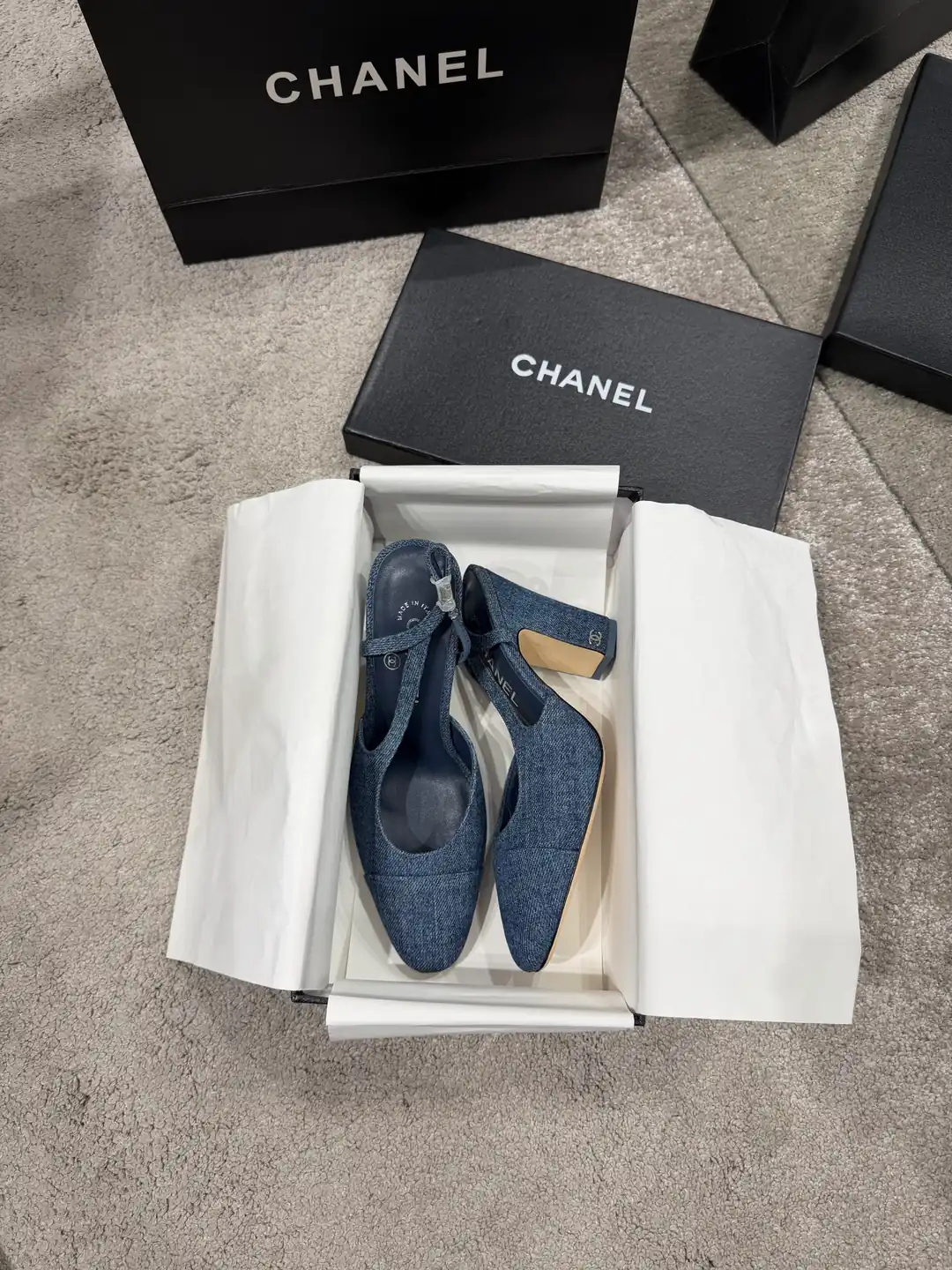 Chanel slingbacks Kot 9cm Kadın Topuklu