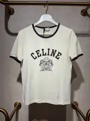 Celine Krem Kadın Tişört 1