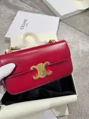 Celine Triomphe Kırmızı Small Kadın Deri Çanta 3