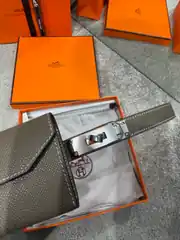 Hermes Kelly Pocket 18 Etoupe Kadın Deri Kemer 2