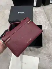 Chanel Bordo Vanity Kadın Deri Çanta 4