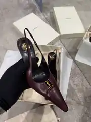 Ysl Babylone Breteuil Bordo Kadın Deri Topuklu 2