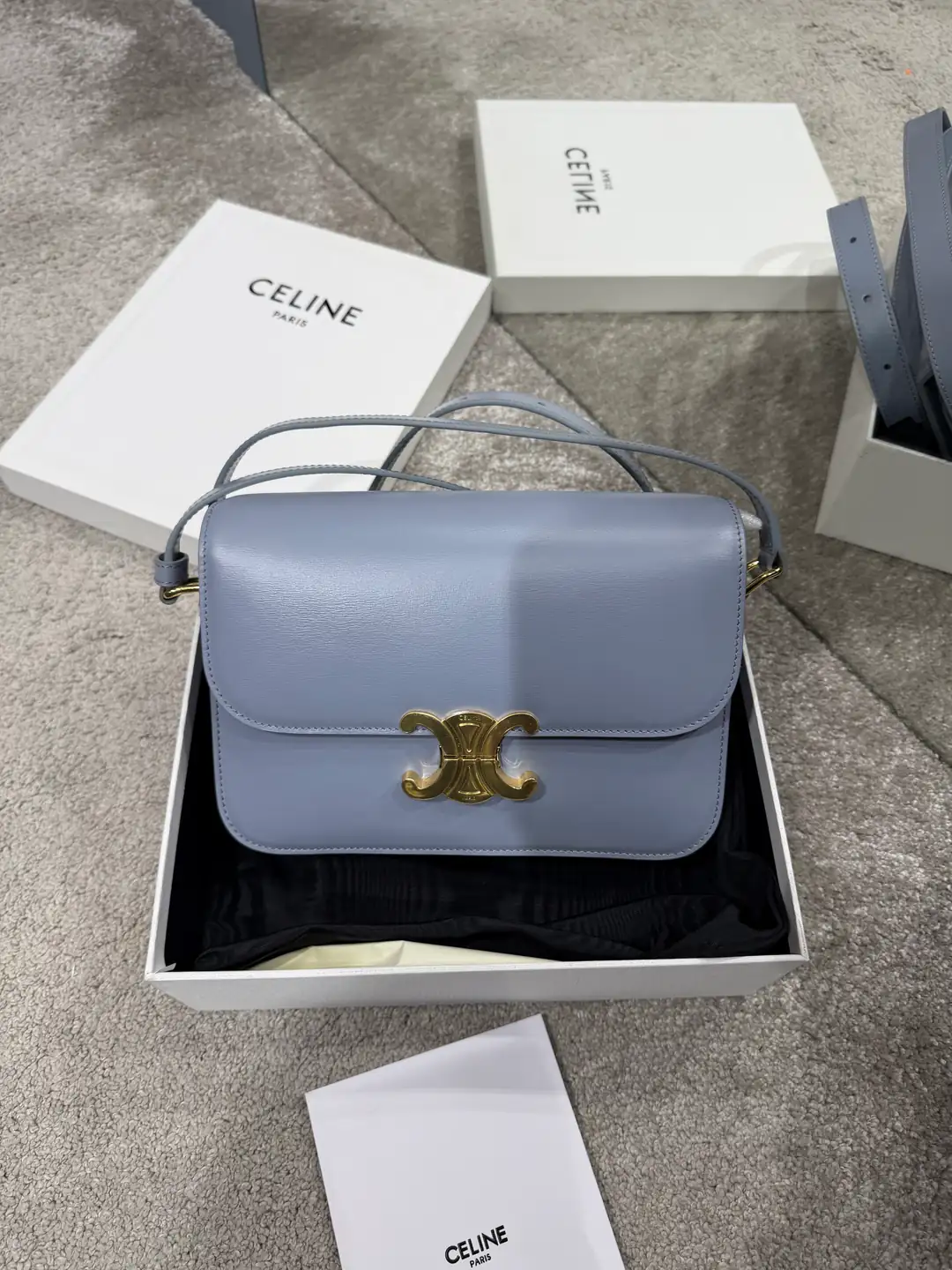Celine Teen Trıomphe Gri Çanta