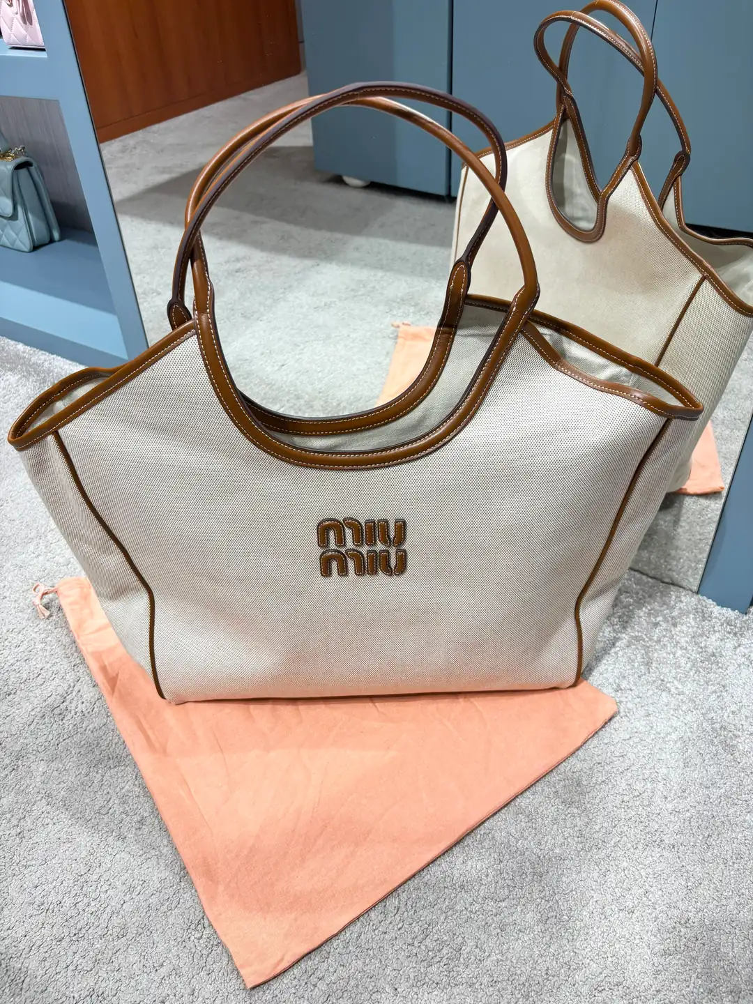 Miu Miu Ivy Canvas Kadın Deri Çanta