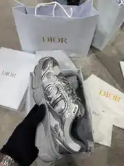 Dior Chrono Gri Kadın Deri Sneaker 5