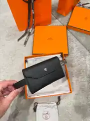 Hermes Kelly Pocket 18 Siyah Kadın Deri Kemer 3