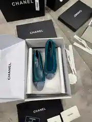 Chanel Mavi Süet Kadın Babet 1