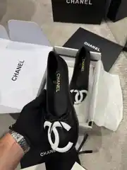 Chanel Coco Beach Siyah Kadın Deri Babet 3