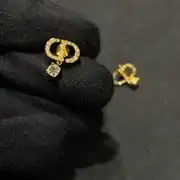 Dior Pırlanta Detaylı Gold Küpe 2