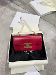Celine Triomphe Kırmızı Small Kadın Deri Çanta 1