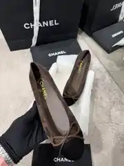 Chanel Acı Kahve Süet Kadın Babet 2