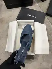 Chanel slingbacks Kot 9cm Kadın Topuklu 2