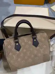 Louis Vuitton Speedy Bandouliere 25 Kadın Süet Çanta 5