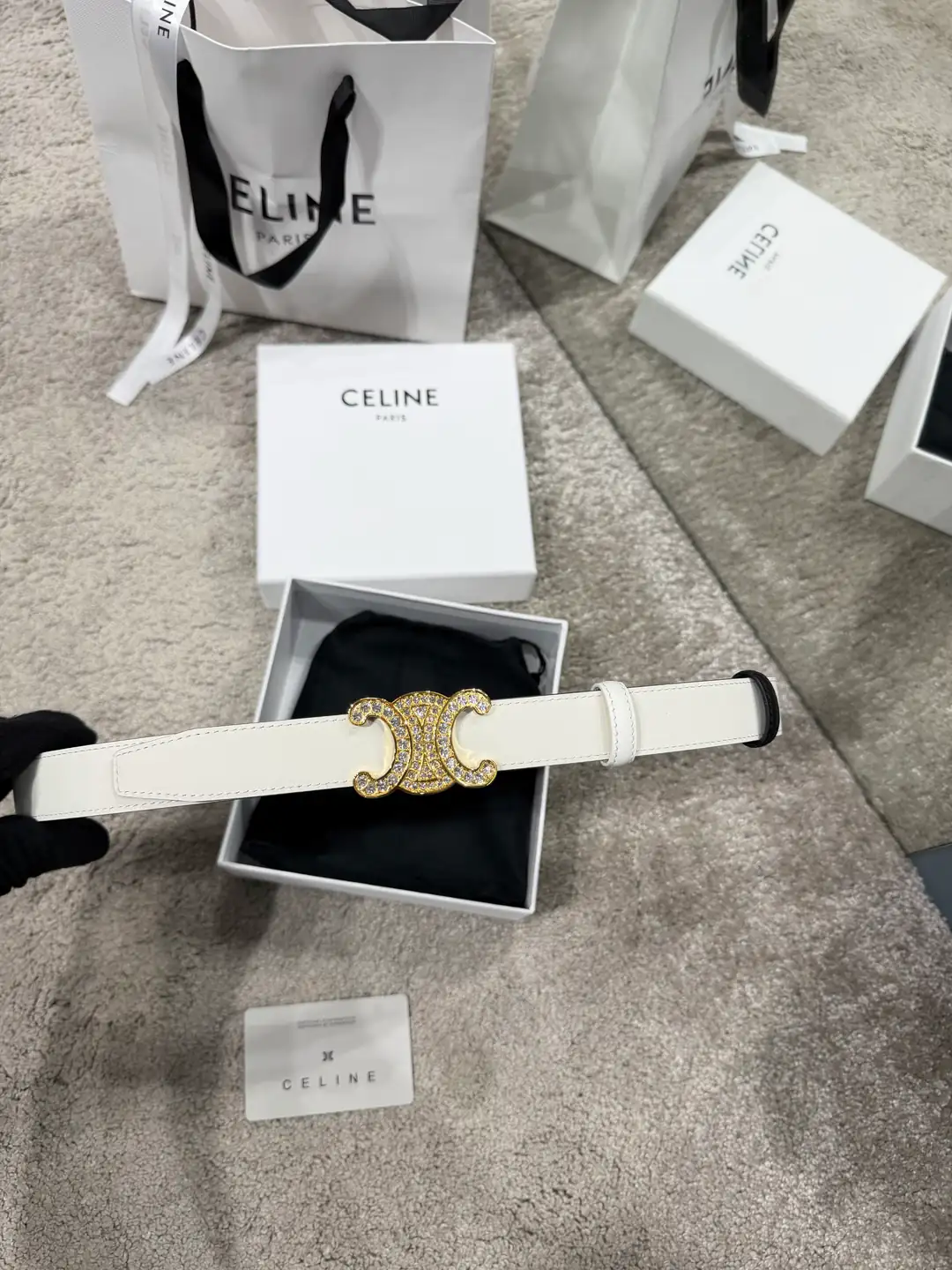 Celine Triomphe Tokalı 25mm Kadın Kemer