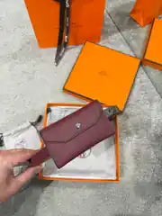 Hermes Kelly Pocket 18 Bordo Kadın Deri Kemer 3