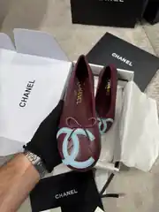 Chanel Coco Beach Bordo Kadın Deri Babet 3