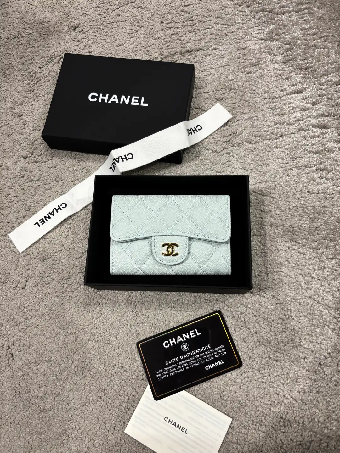 Chanel Mavi Kadın Deri Cüzdan