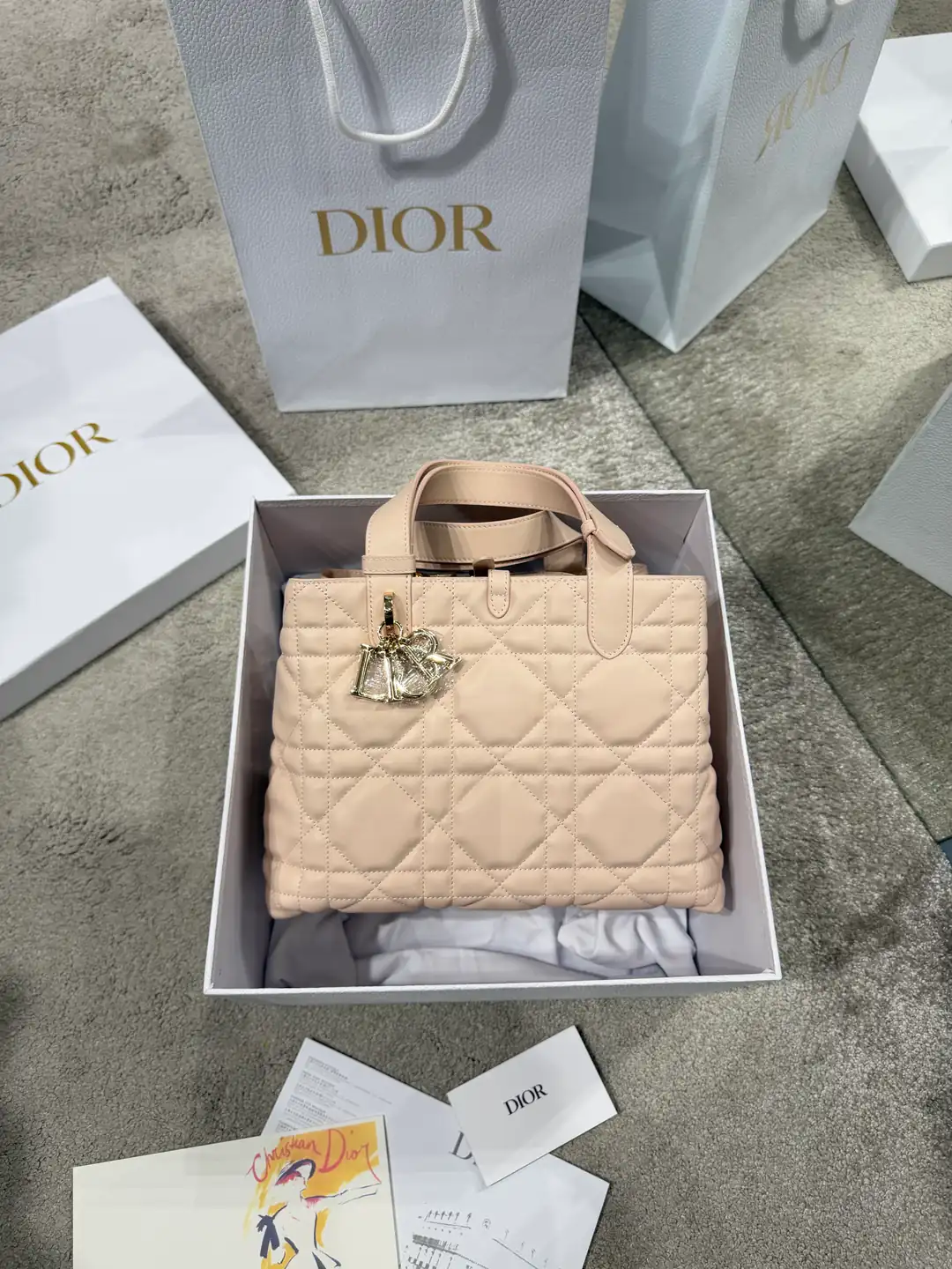 Dior Pembe Small Toujours Vertical Kadın Deri Çanta